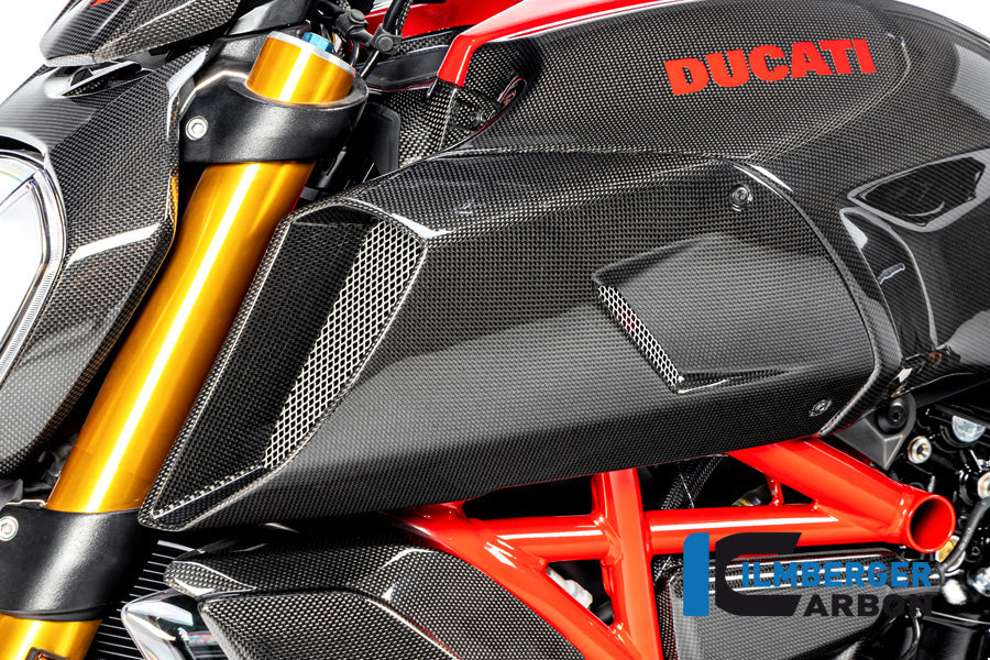 Ilmberger Carbon Air Tube Cover Left Side Ducati Diavel 1260 - Gloss