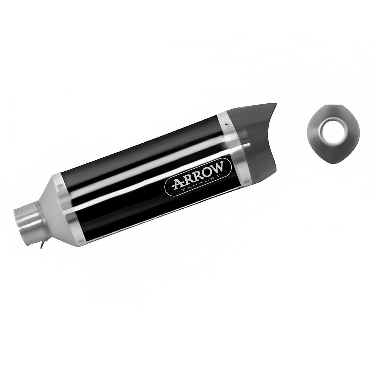 Arrow 71812AKN Thunder Aluminium Dark Slip On With Carbon End Cap