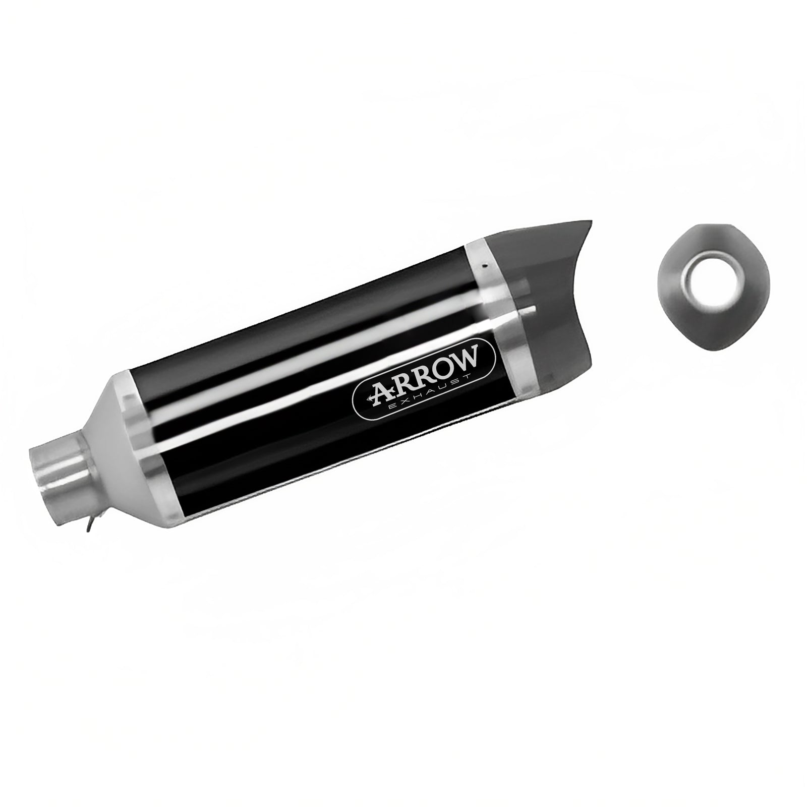 Arrow 71812AKN Thunder Aluminium Dark Slip On With Carbon End Cap