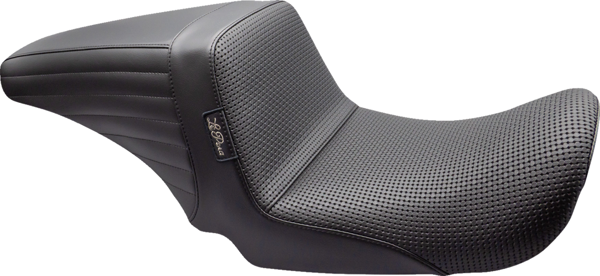 Le Pera Kickflip Up Front Seat - Basketweave - Black - Dyna '06-'17