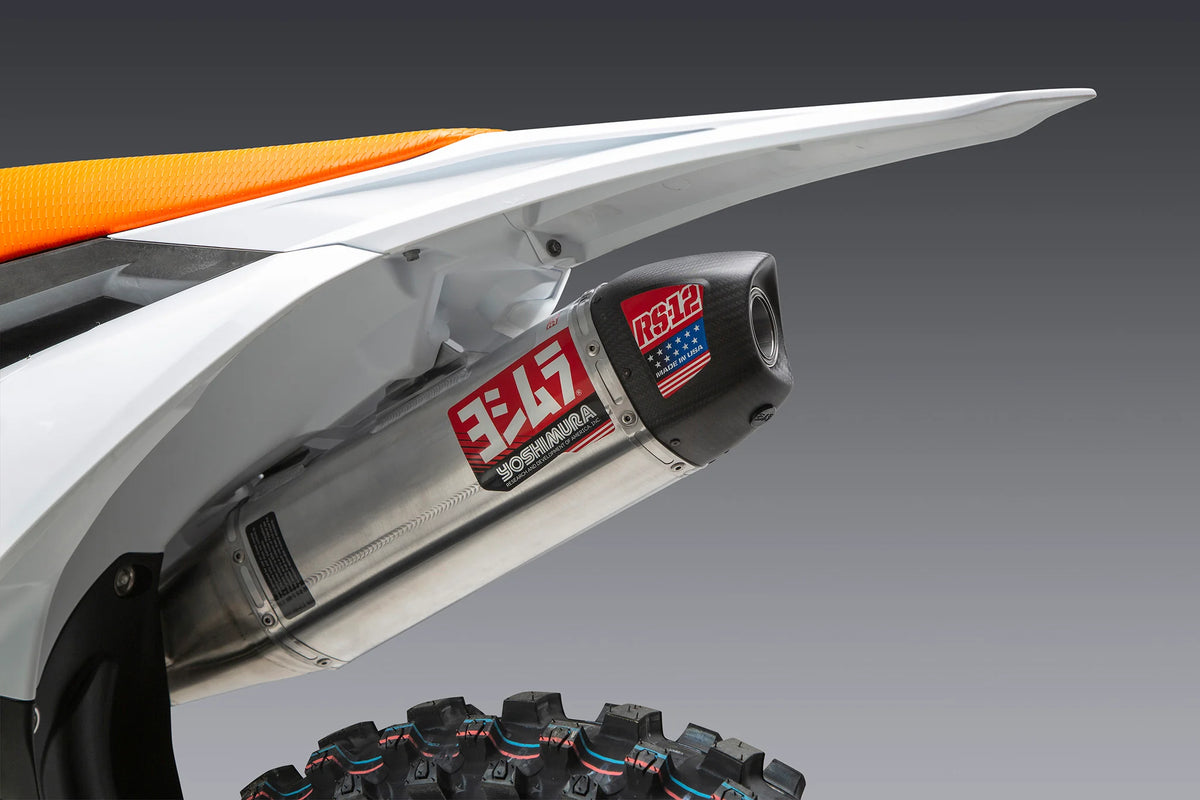 Yoshimura KTM 250/350sx-F / Husqvarna FC250/350 22-26 RS-12 Stainless Full Exhaust, W/ Aluminum Muffler