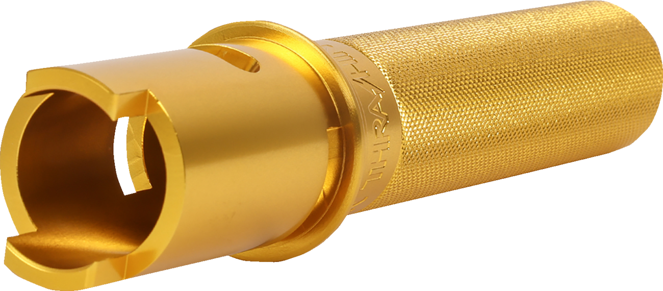 Thrashin Supply CO. Throttle Tube - Knurled - 1" - Gen 2 TBW - Gold
