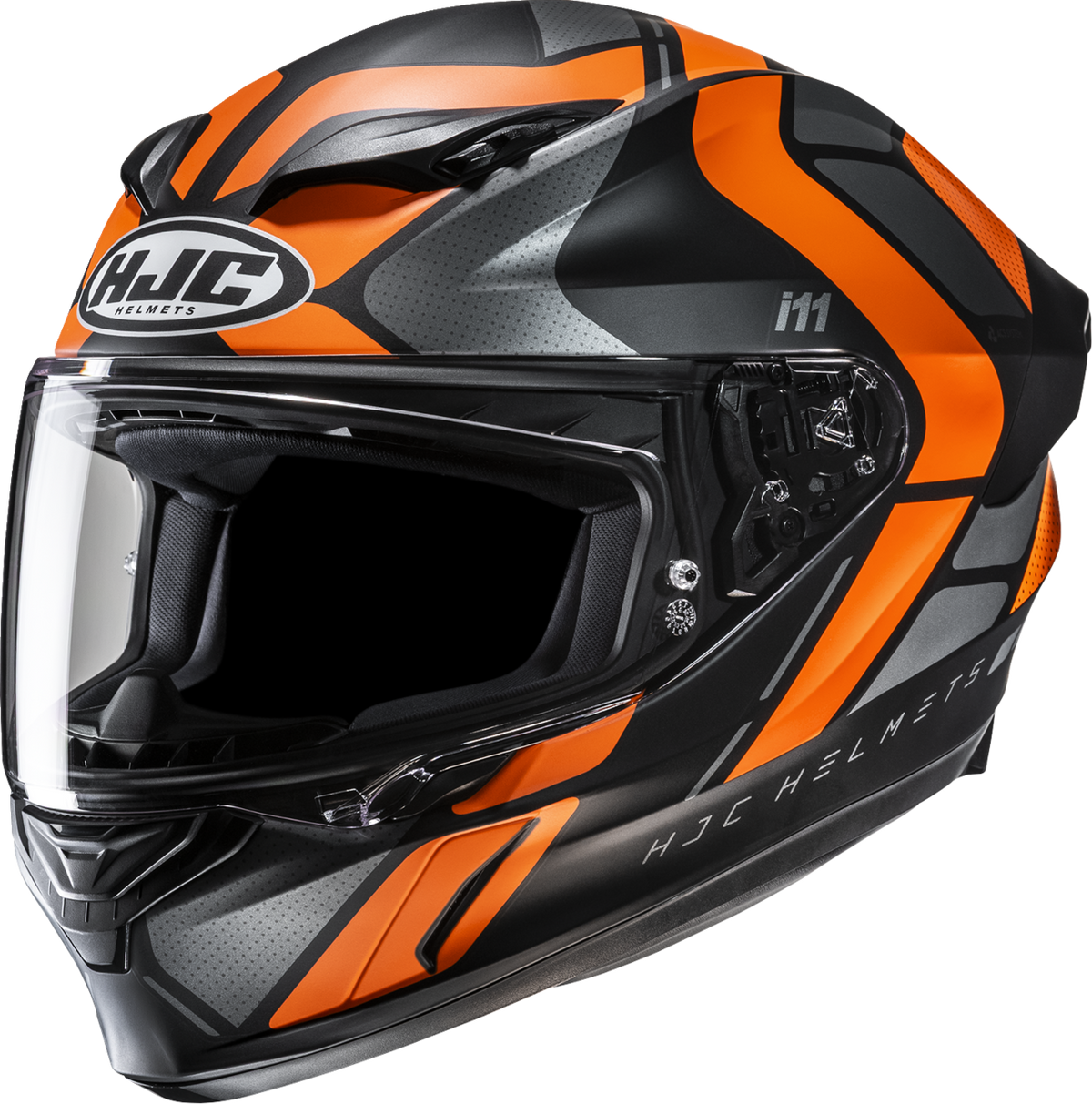 HJC I11 Plus Sub Helmet - Black / MC7SF / Matte / Orange / Silver / 4XL