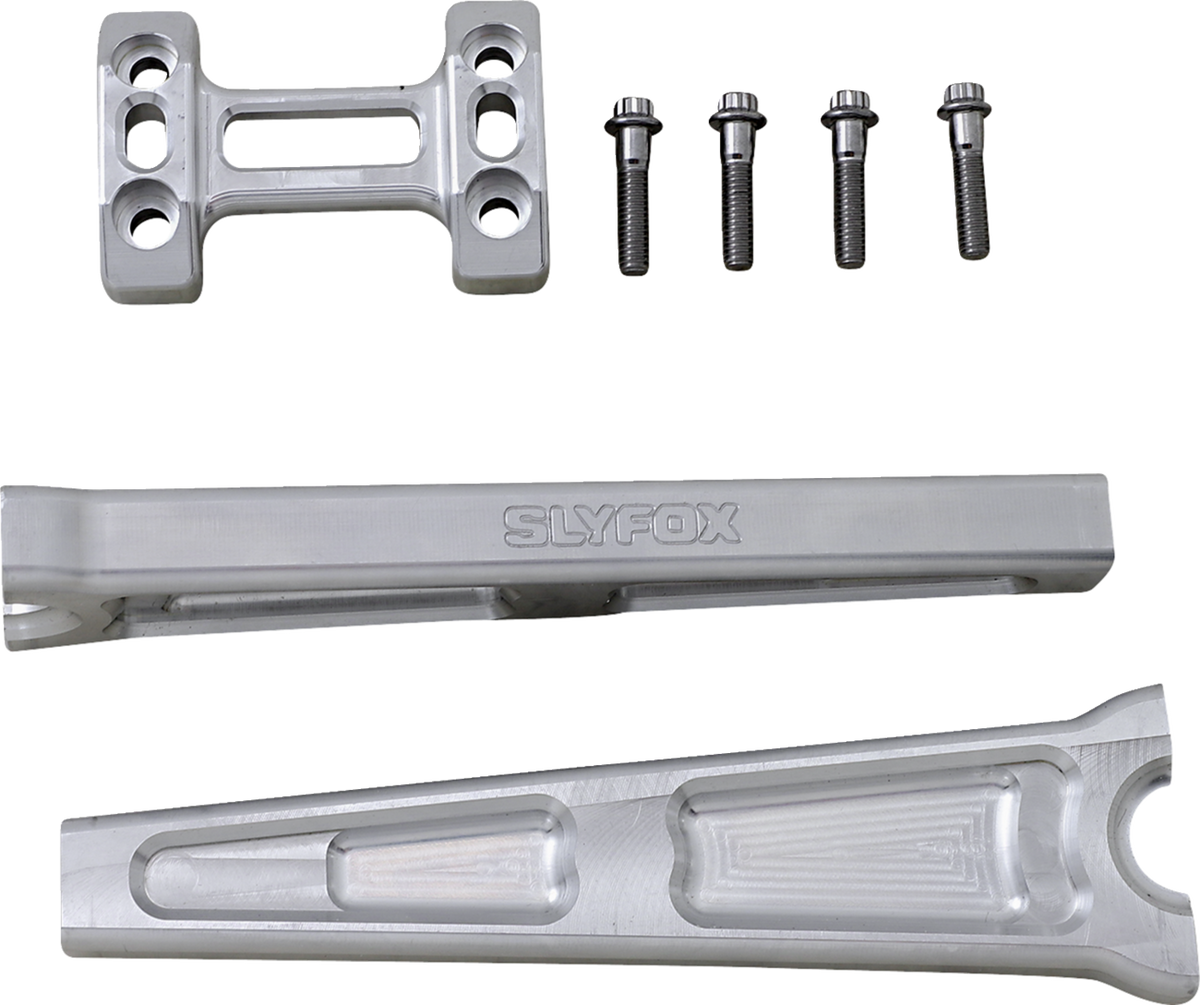Slyfox Handlebar Riser Kit - Straight - 1" Clamping - 10" Rise - Raw