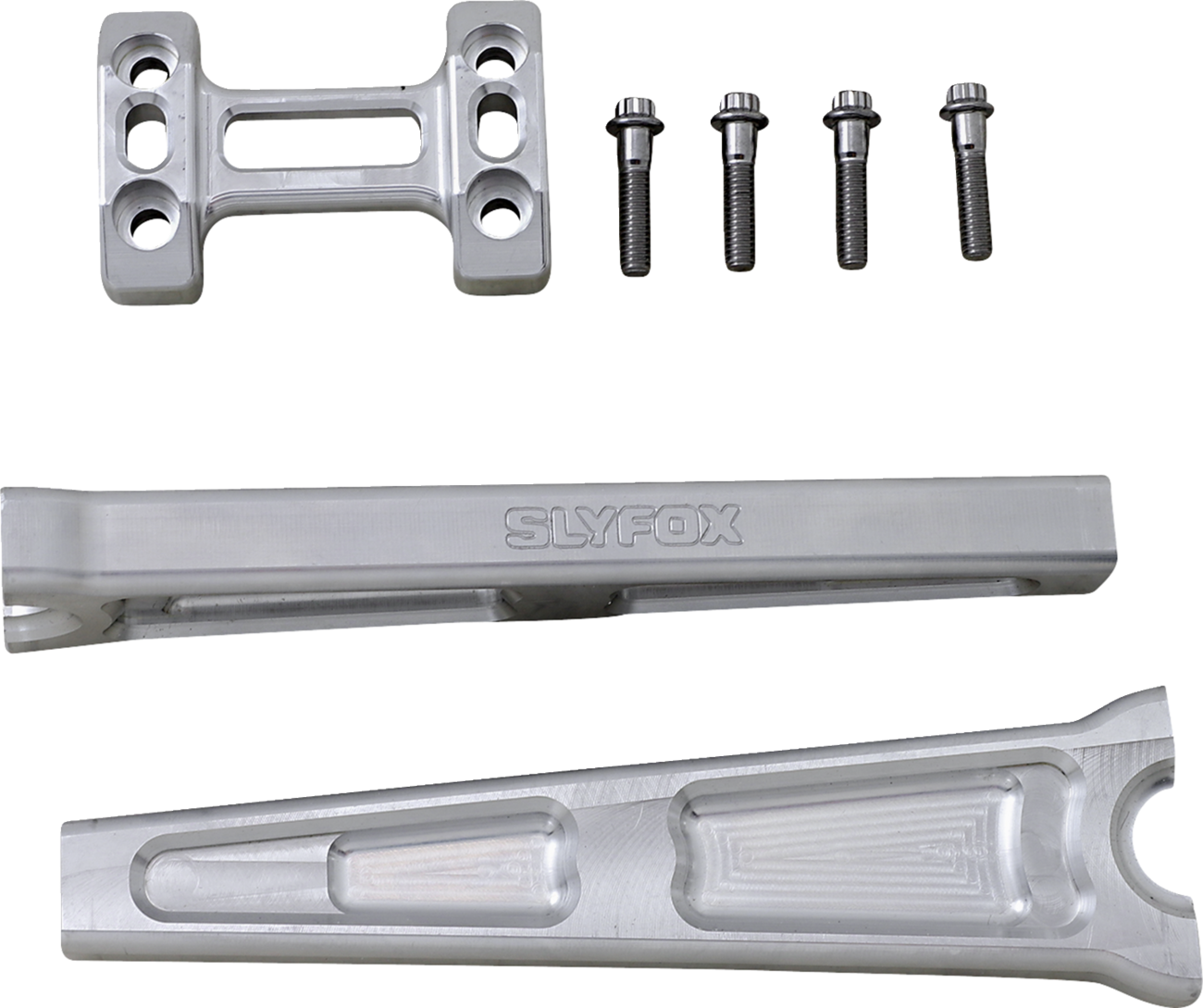 Slyfox Handlebar Riser Kit - Straight - 1" Clamping - 10" Rise - Raw