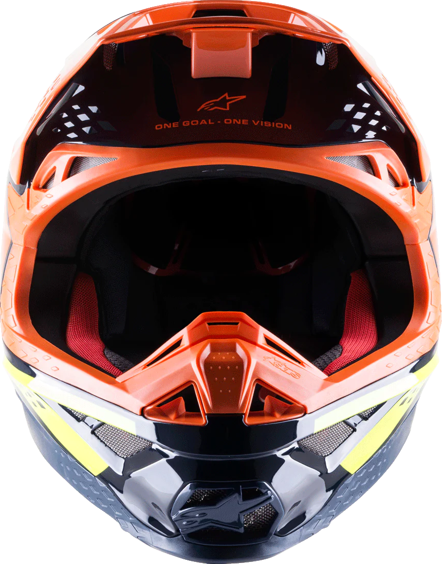 Alpinestars Supertech M8 Helmet - Factory - Blue/Orange/Yellow - 2XL