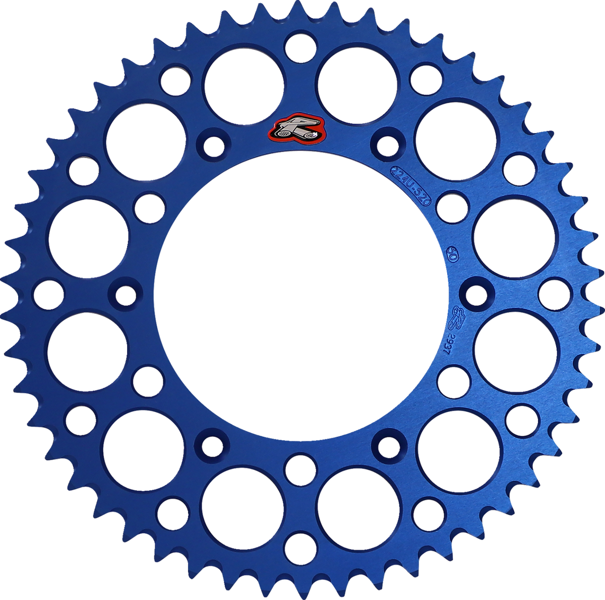 Renthal Rear Sprocket - Aluminum - 50 Tooth - Blue