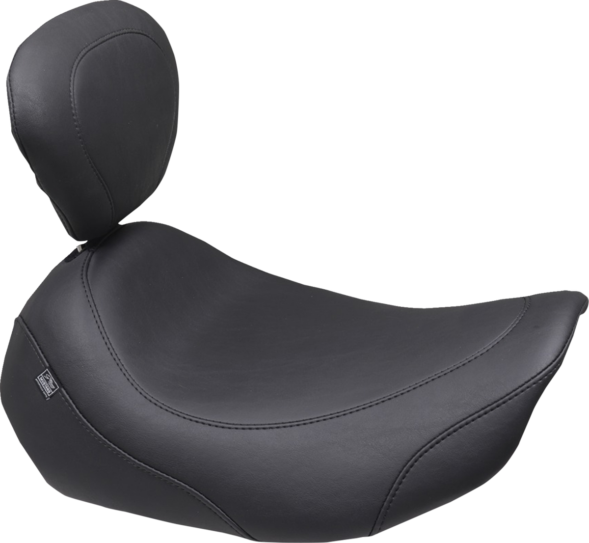 Mustang Wide Tripper™ Solo Seat - Backrest Receiver - Black Stitch - FLT/FLH '23-'26