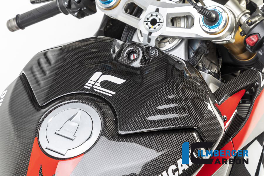Ilmberger Carbon Upper Tank Cover Ducati Panigale V4 Racing - Gloss