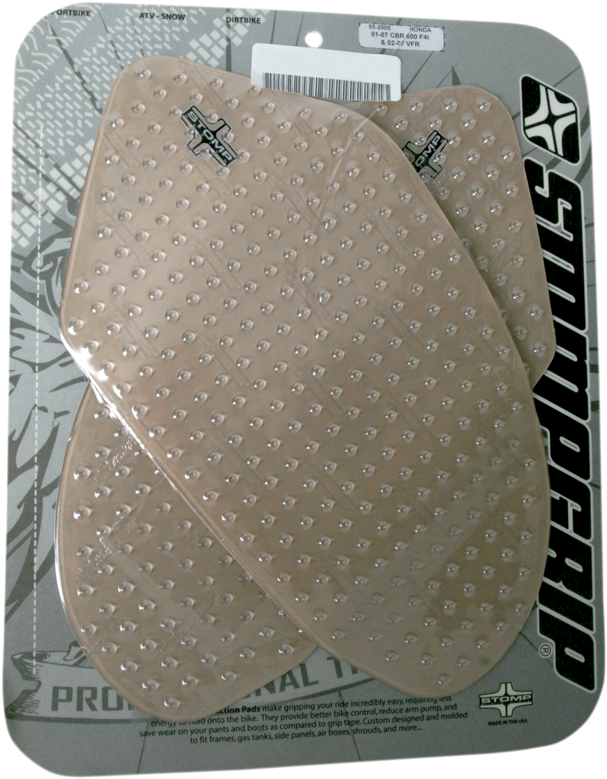 StompGrip Tank Grips - Volcano - Clear - Honda - CBR/VF '00-'13