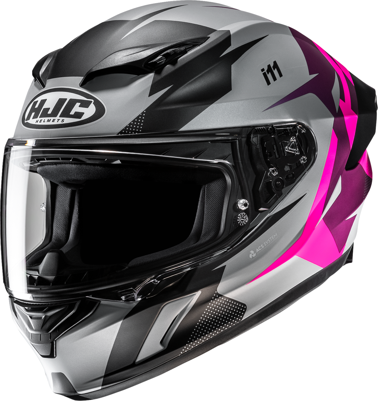 HJC I11 Plus Instant Helmet - Gray / MC8SF / Matte / Pink / 5XL