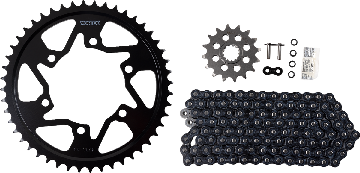 Vortex Chain And Sprocket Kit - WSS - Black - Yamaha YZF-R6 S