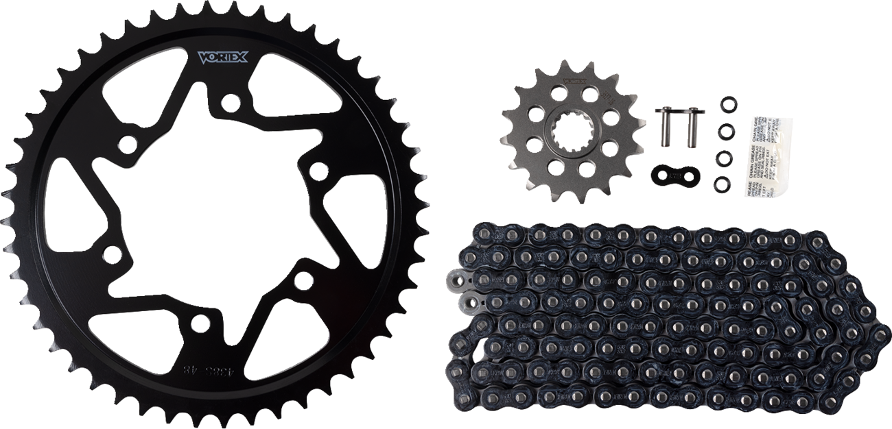Vortex Chain And Sprocket Kit - WSS - Black - Yamaha YZF-R6 S