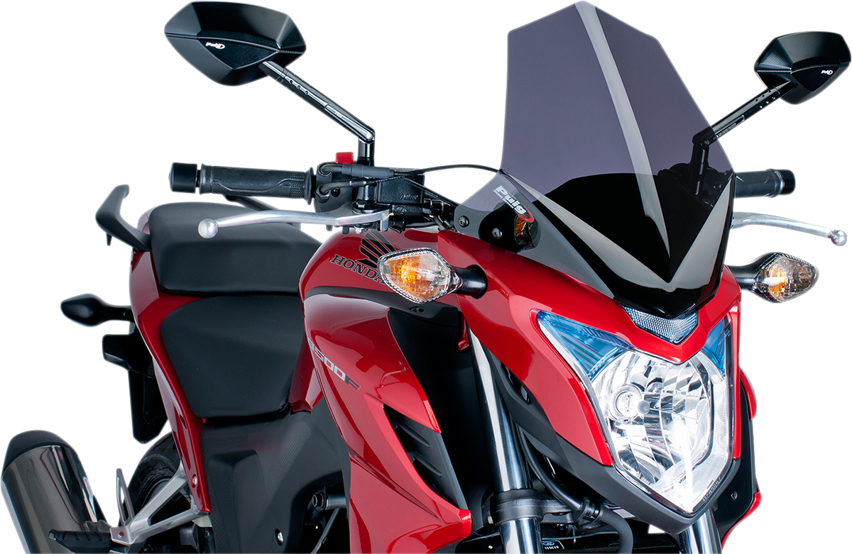 PUIG HI-Tech Parts New Generation Windscreen - 14-3/8" - Dark Smoke - CB500F