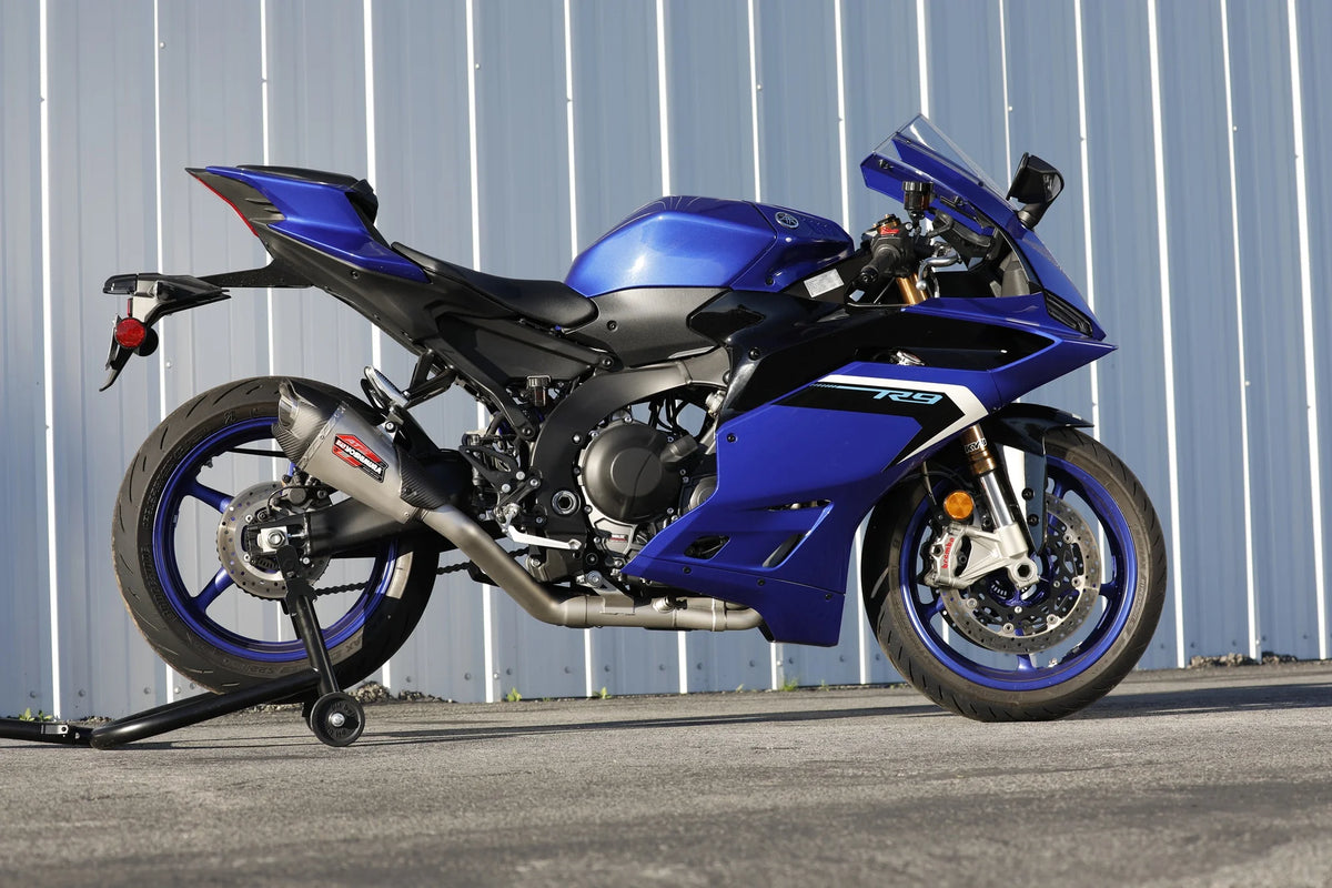 Yoshimura R9 25-26 Race AT2 Stainless Full Exhaust, W/ Stainless Muffler