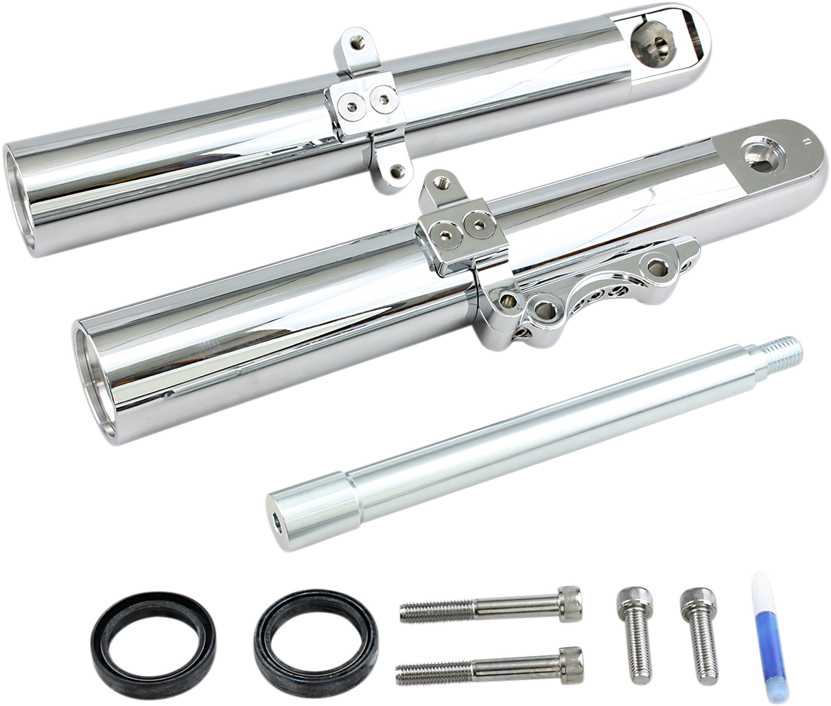 Arlen NESS Fork Legs - Chrome - Hot Legs - Custom Single Disc - Smooth - '00-'07