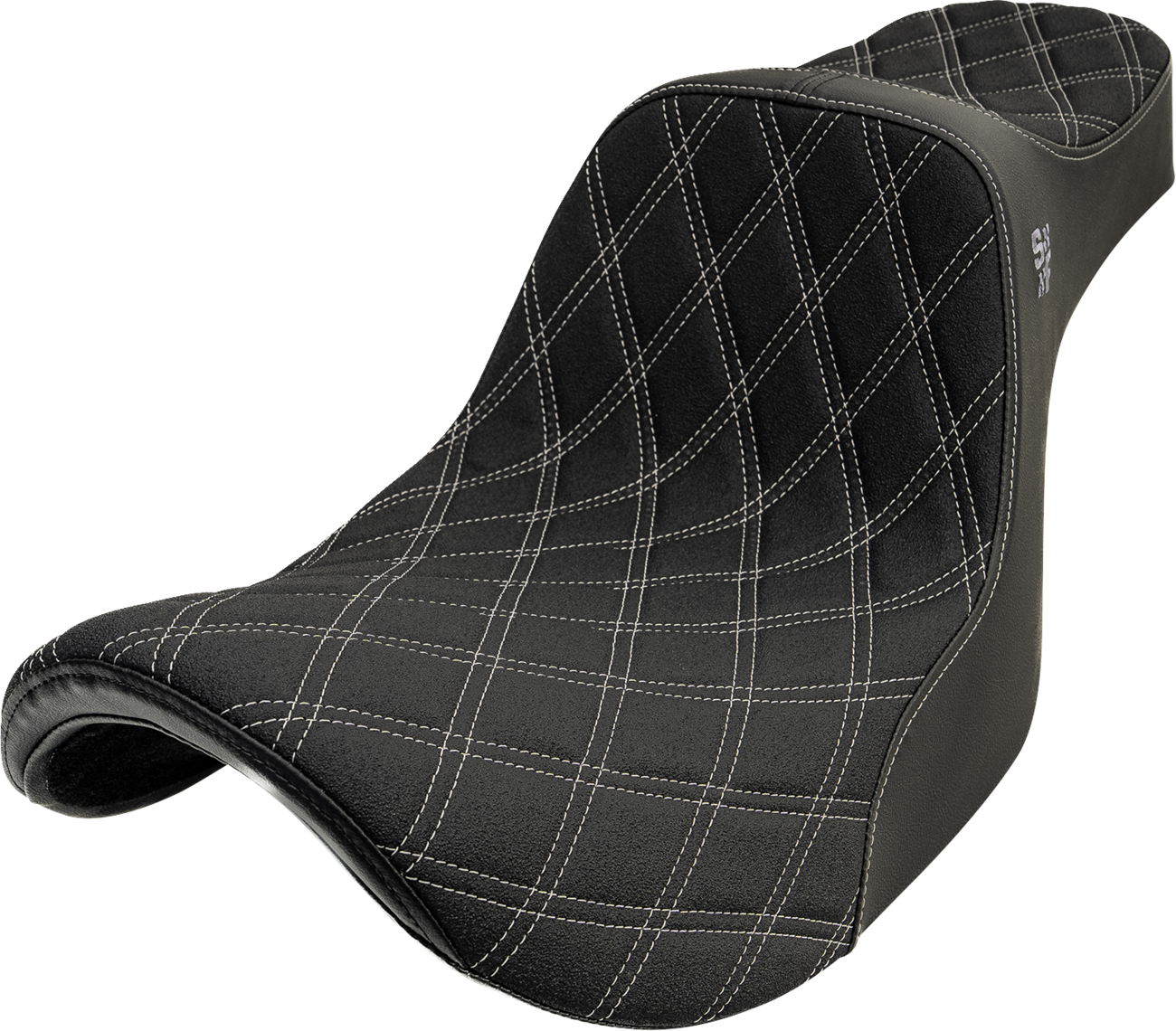 Slyfox High Noon Seat - Double Diamond / Silver Stitching