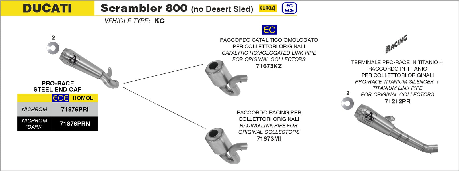 Arrow 71876PRN Pro-Race Nichrom Dark Slip On