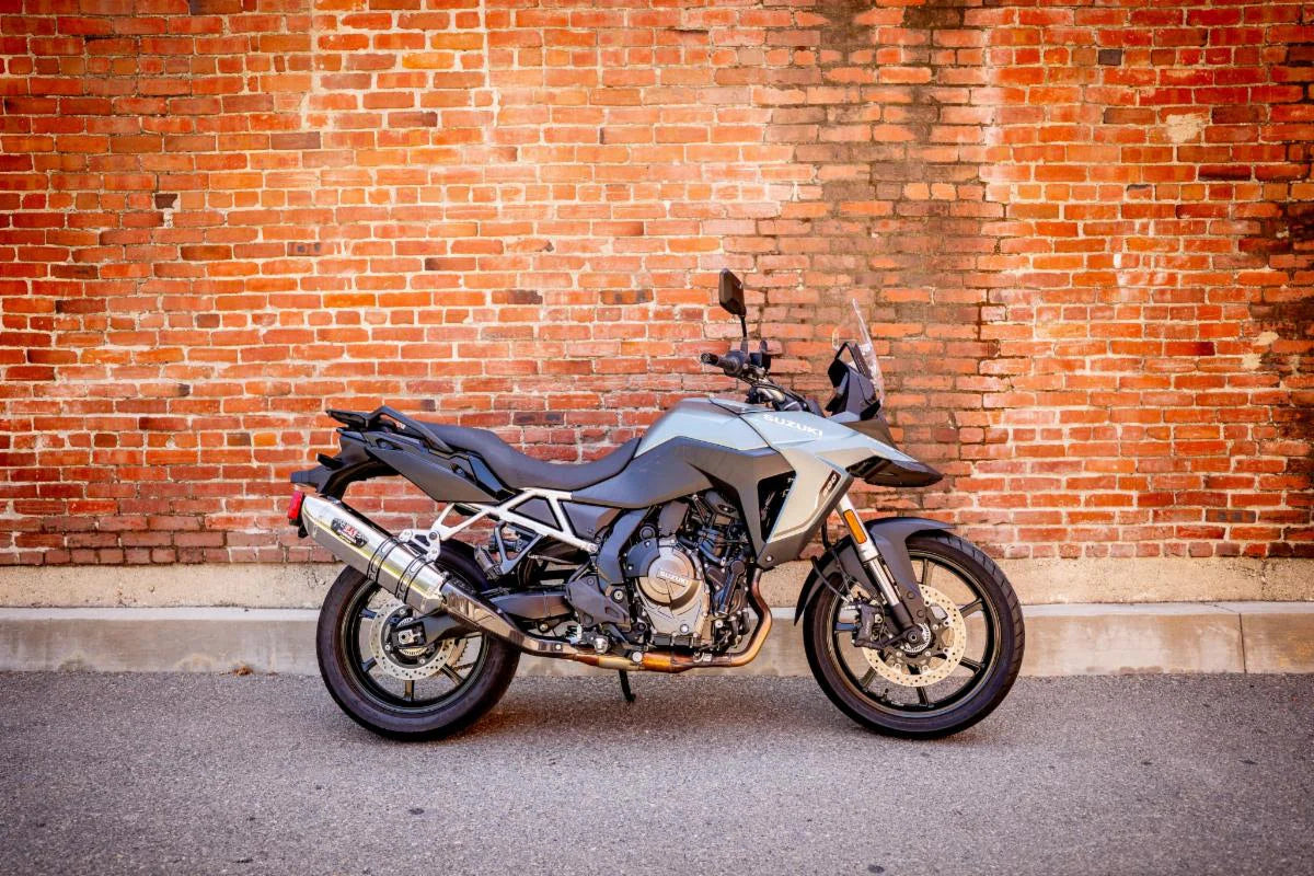Yoshimura V-Strom 800 23-26 R-77j Stainless Slip-On Exhaust, W/ Stainless Muffler