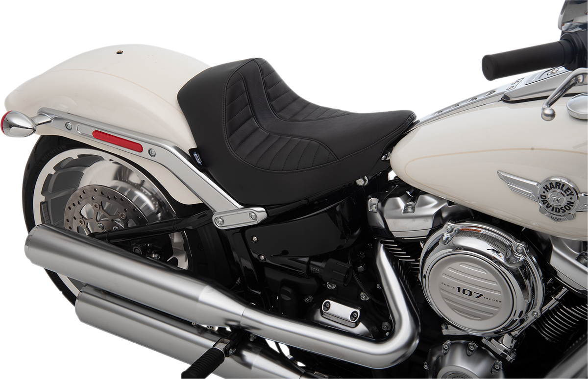 Drag Specialties Seats EZ-Solo Seat - Scorpion Stitch - Vinyl - FLFB/S '18-'25