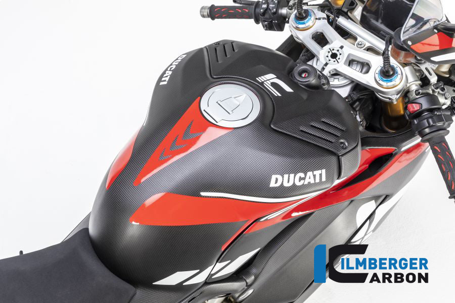 Ilmberger Carbon Tank Fairing With Crash Pads Ducati Panigale V4 Racing - Matte