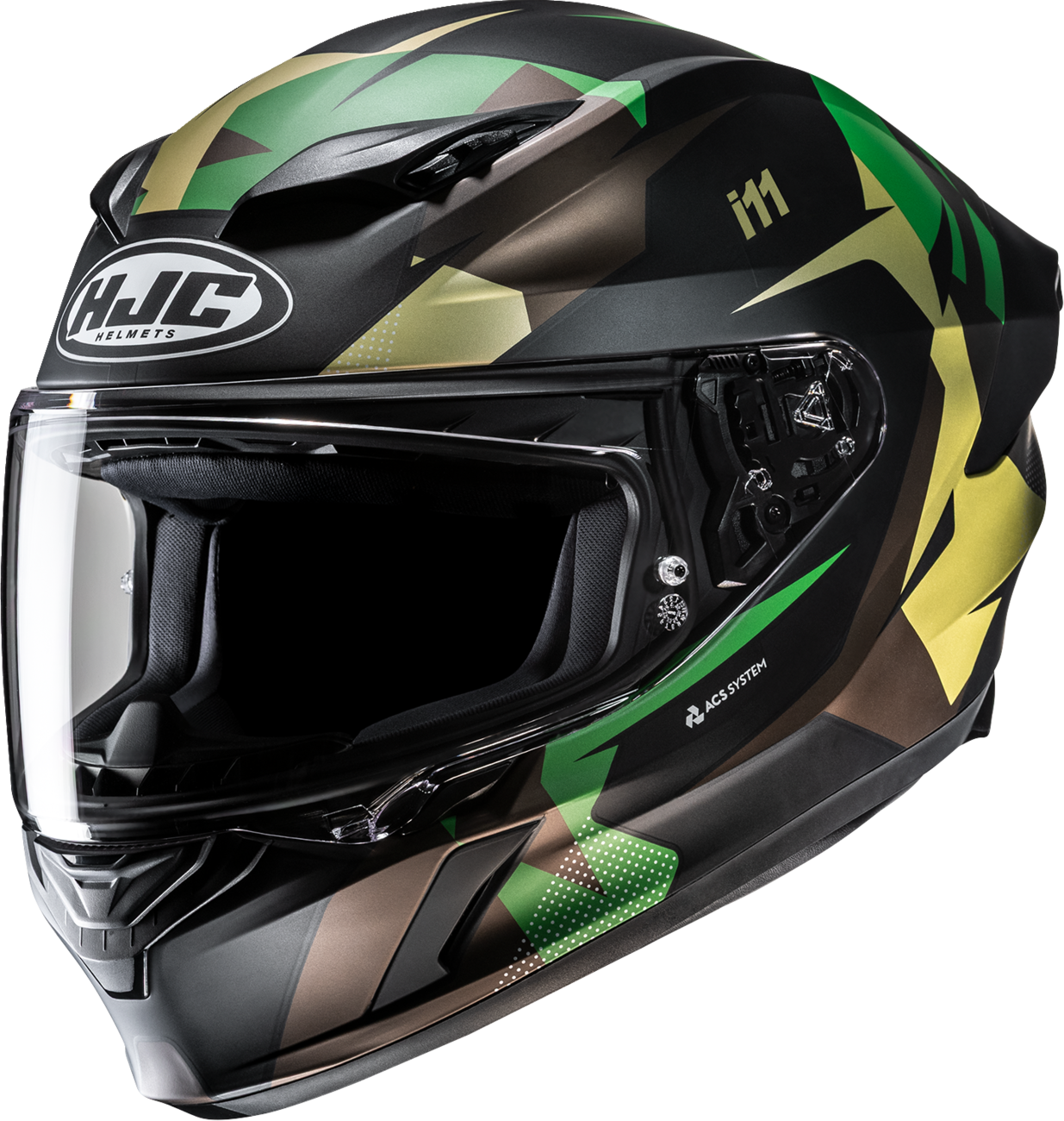HJC I11 Plus Instant Helmet - Black / Brown / Green / MC4SF / Matte / 3XL
