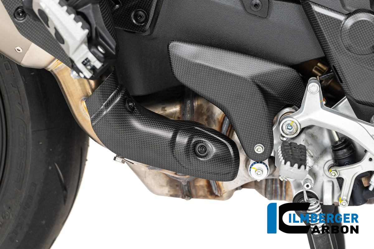 Ilmberger Carbon Exhaust Heat Shield On Manifold Carbon Matte Ducati Multistrada V4 2025