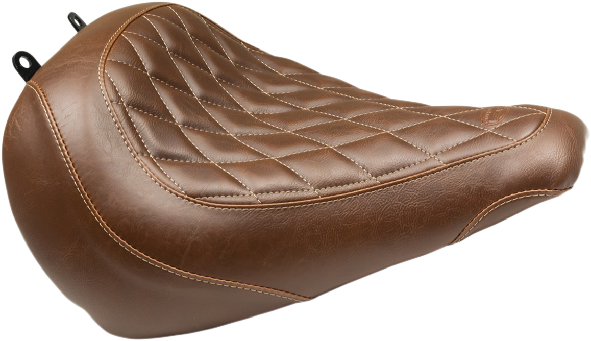 Mustang Wide Tripper™ Solo Seat - Without Backrest - Diamond - Brown - FLFB/S '18-'25