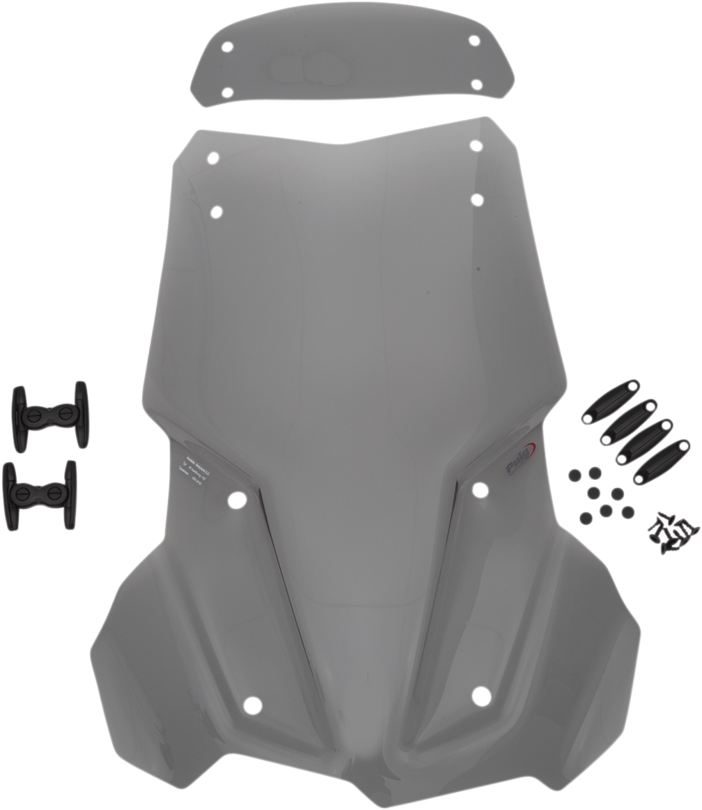 PUIG HI-Tech Parts Touring Windscreen W/ Visor - Smoke