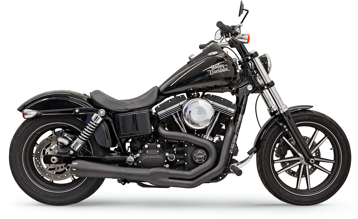 Bassani Xhaust Mega Power Exhaust - Black - FXD/FXDWG With Mid/Forward Controls