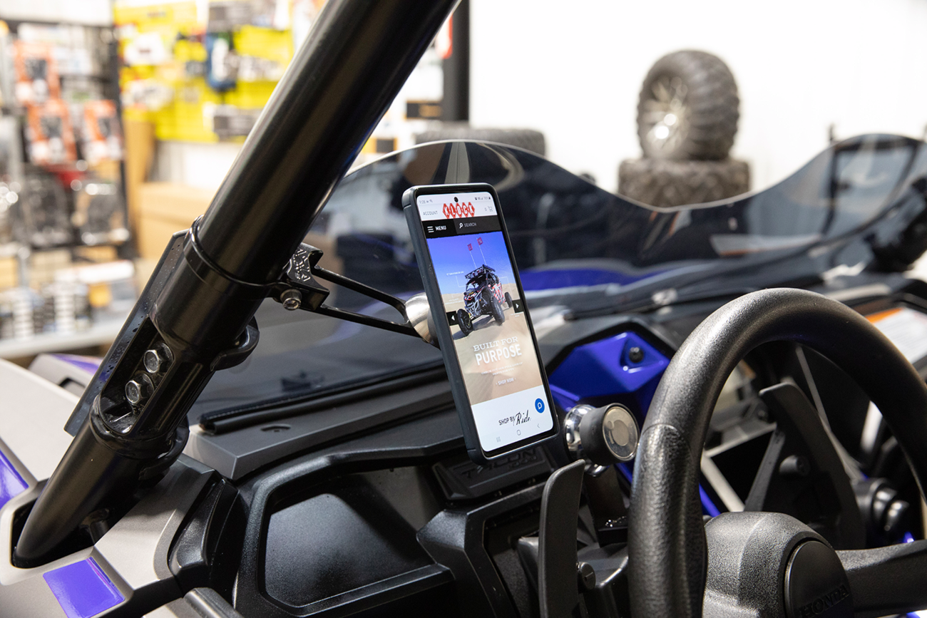 Klock Werks Roll Cage Phone Mount - Offset - 2"
