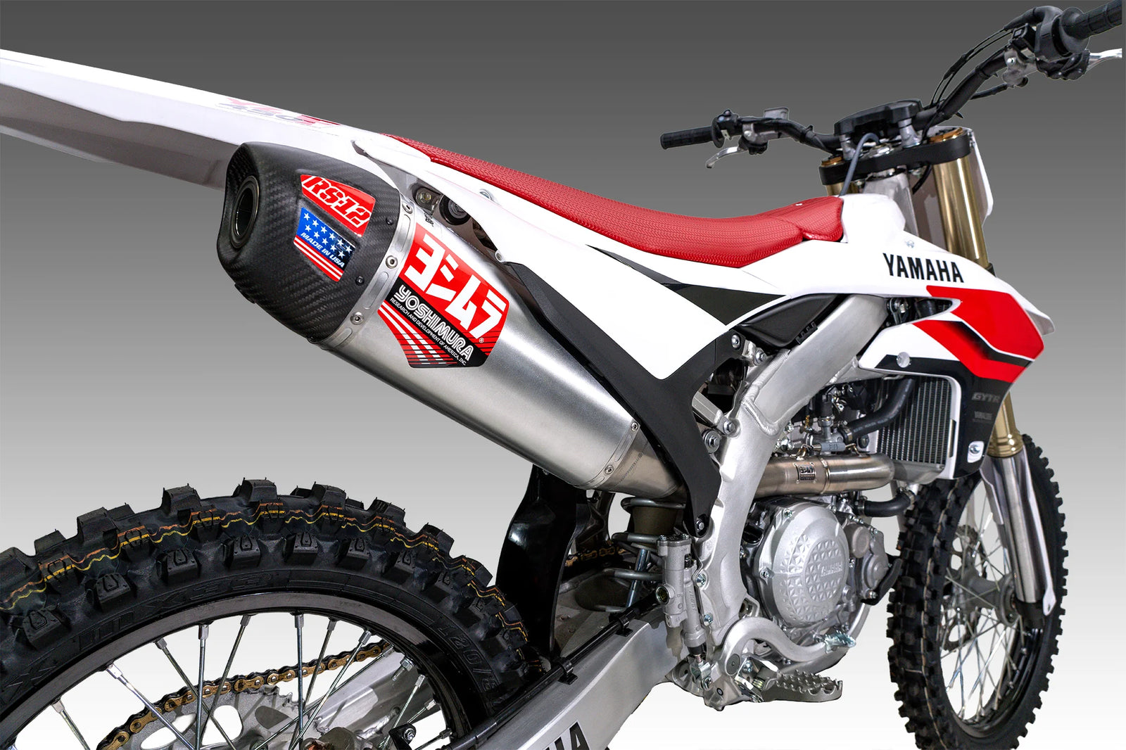 Yoshimura YZ450F 2026 RS-12 Stainless Titanium Full Exhaust, W/ Aluminum Muffler