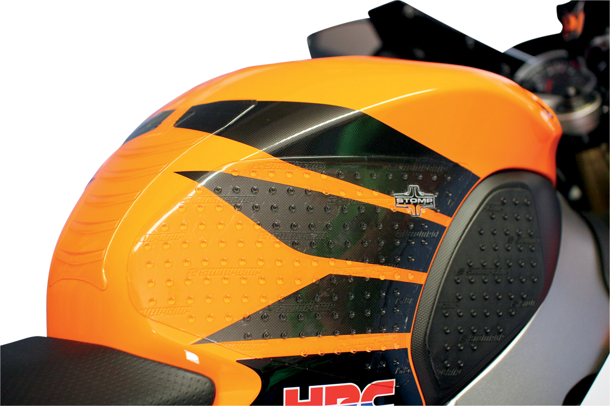 StompGrip Tank Grips - Volcano - Clear - Honda - CBR '03-'07