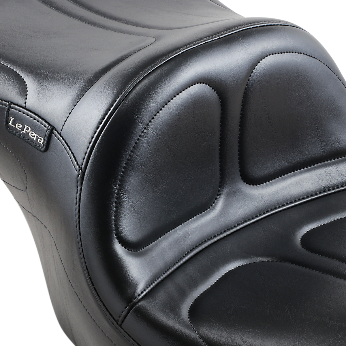 Le Pera Maverick Seat - Without Backrest - Stitched - Black - FLH/FLT '02-'07