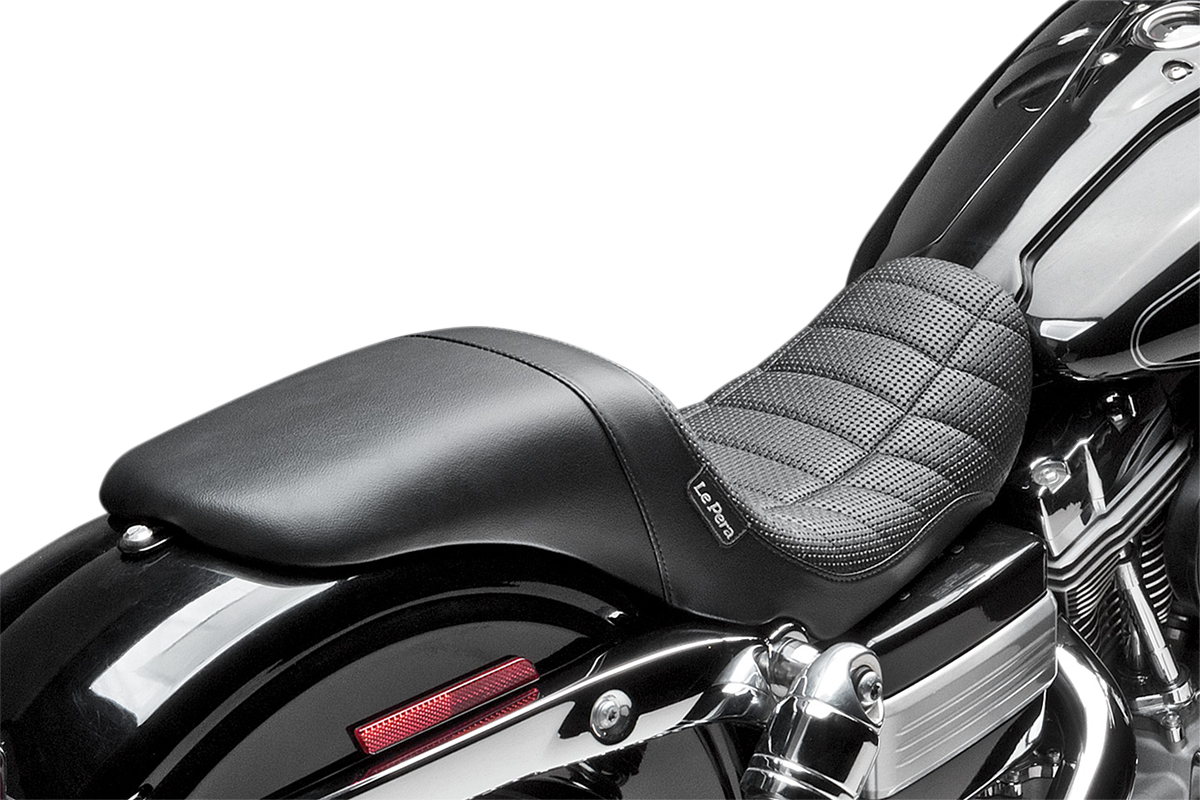 Le Pera Daytona Sport Seat - Flat Track Stitch - Black - Dyna '06-'17