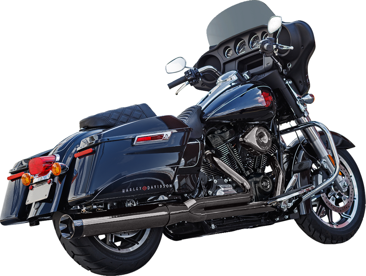 S&S Cycle 2-Into-1 Lava Chrome Sidewinder® Exhaust System - Race Only