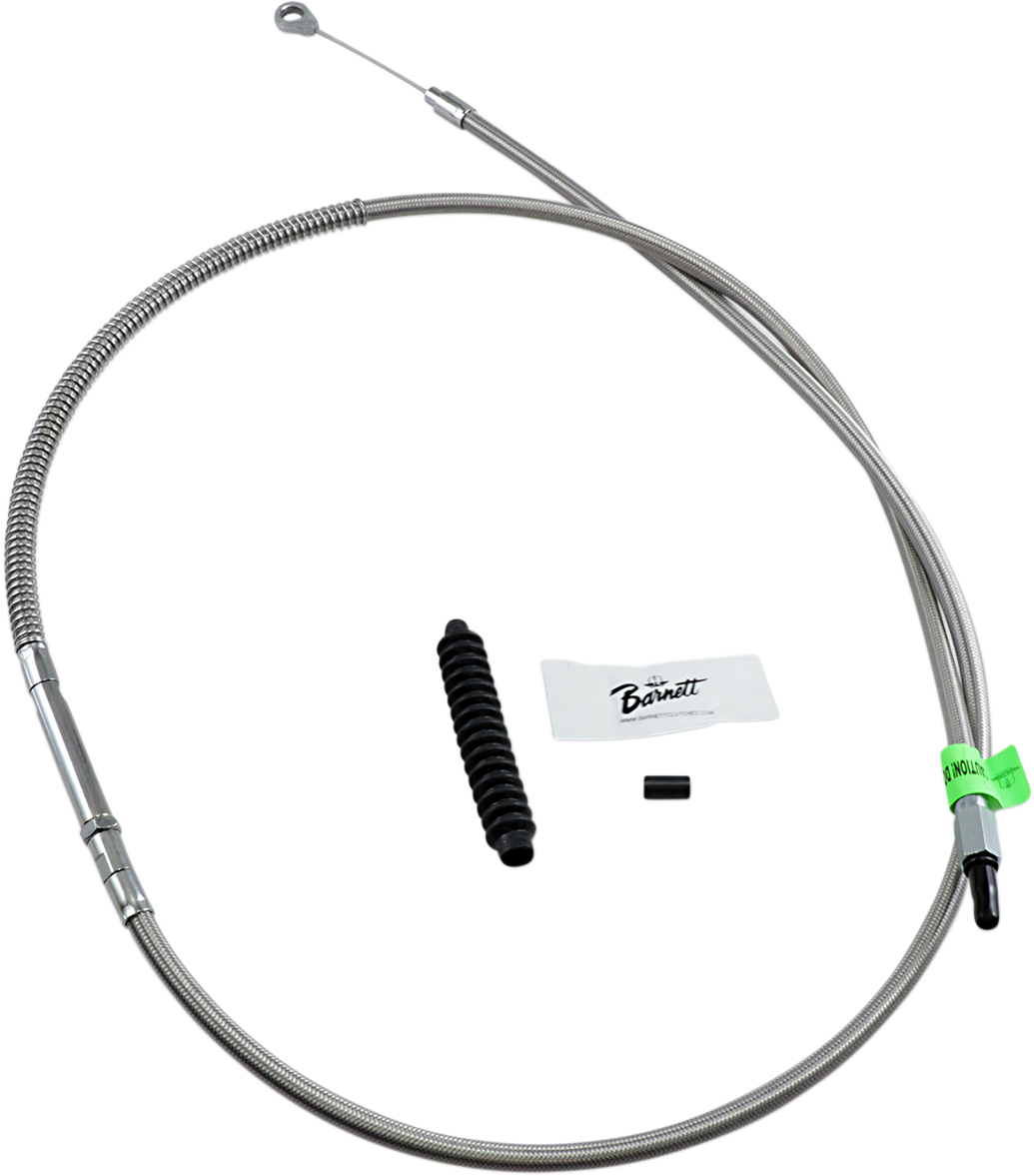 Barnett High-Efficiency Stainless Steel Clutch Cable For Harley-Davidson - +6" - '07-'14 Softail