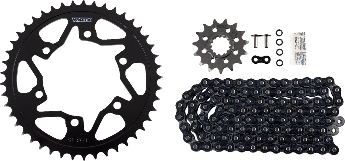 Vortex Chain And Sprocket Kit - HFRS - Black - Yamaha FZ/MT-07/XSR700