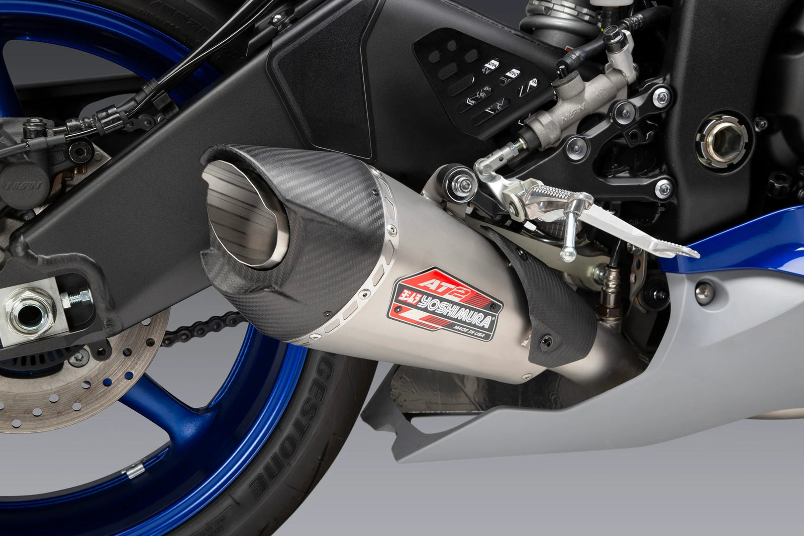 Yoshimura YZF-R6V 06-20 Race AT2 Stainless Full Exhaust, W/ Stainless Muffler