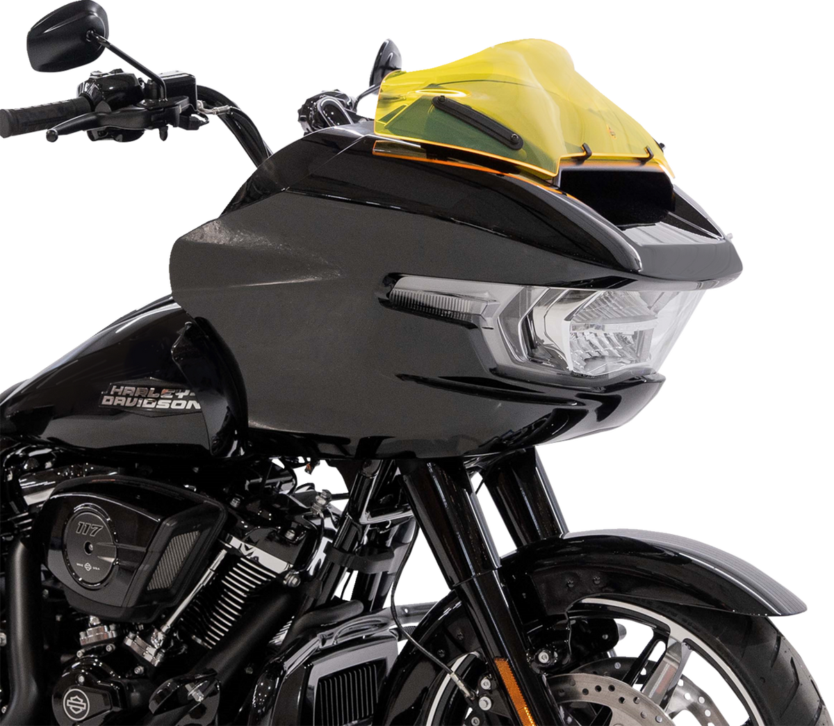 Klock Werks Ice Flare® Windshield - 8" - Yellow Ice - '23-'25 FLTRX