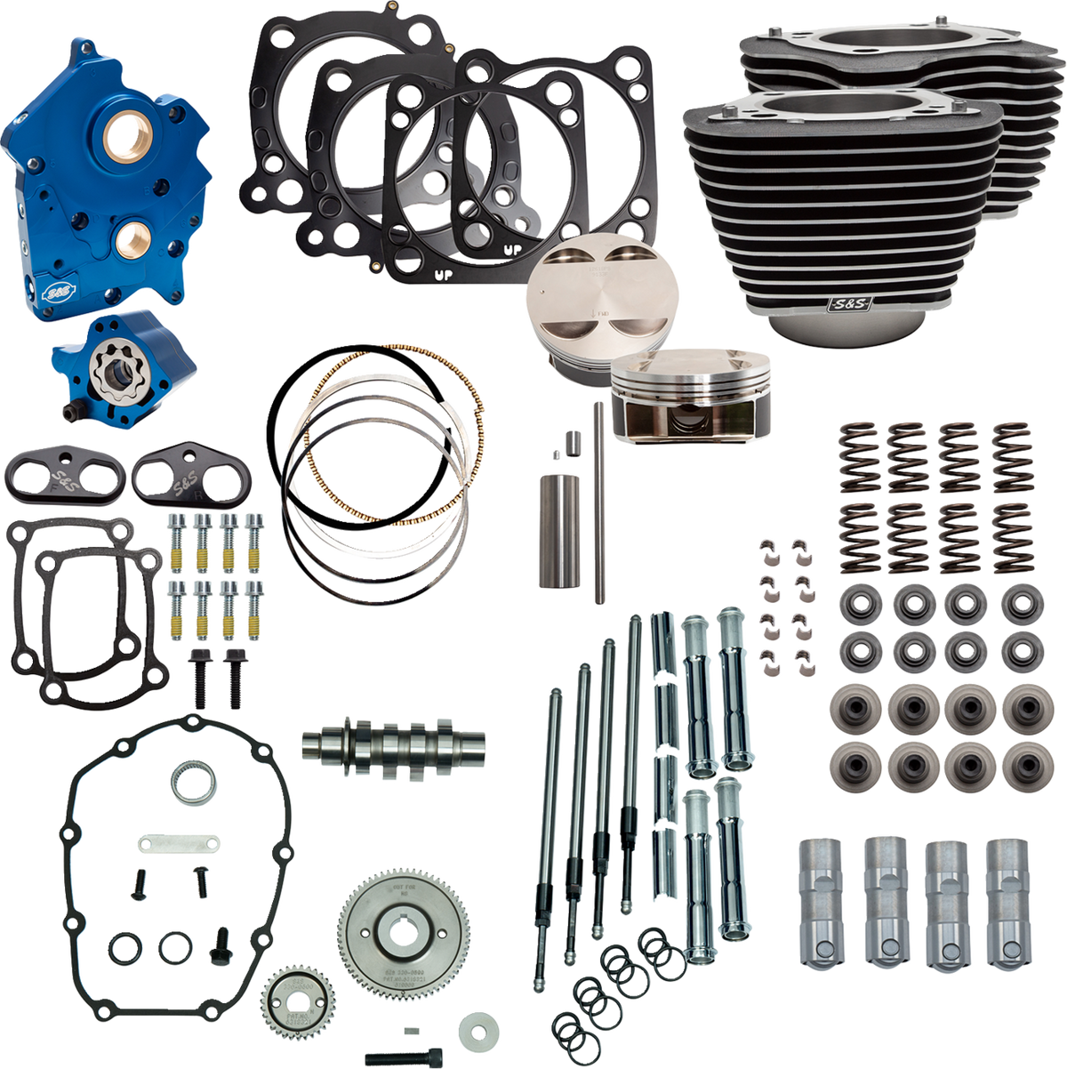 S&amp;S Cycle Power Pack - 4.375" Stroke - Water Cooled - Black W/Highlights - M8