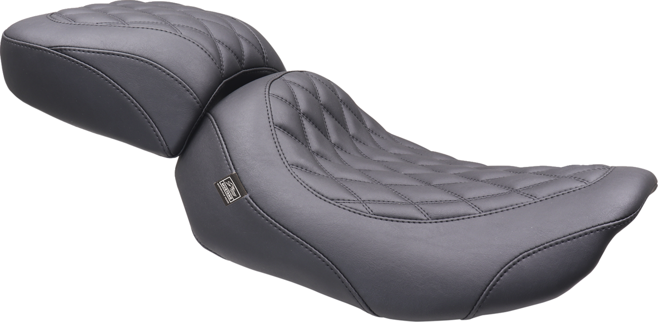Mustang Wide Tripper™ Seat - Solo - Black Stitching - FLT/FLH '23-'25