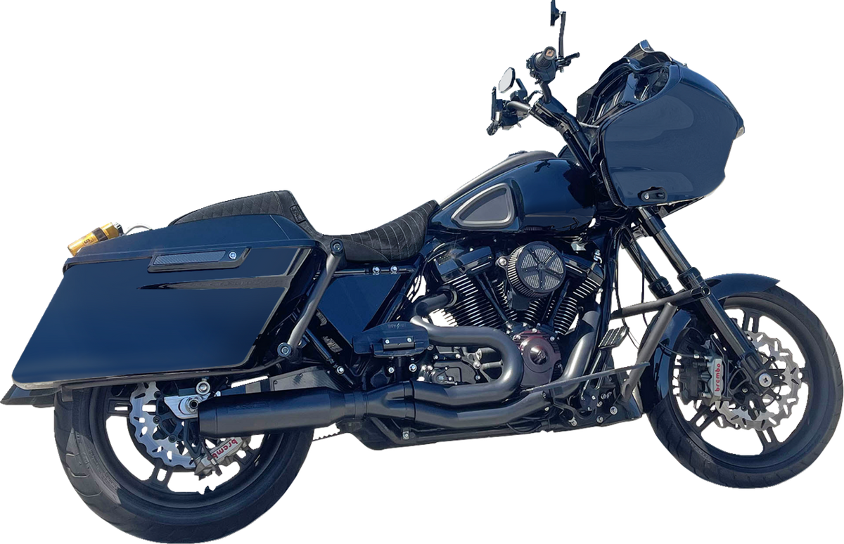 Bassani Xhaust 2-Into-1 Mid-Length Super Bike Exhaust System - 4" Muffler - M8 Touring