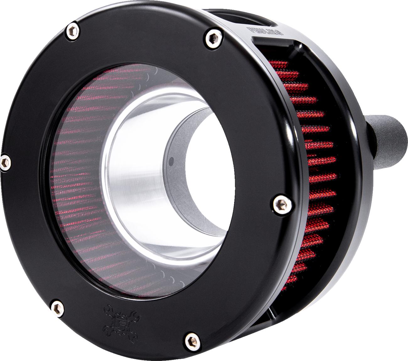 Feuling Parts BA Series Air Cleaner Kit - Black Anodized - Red Filter