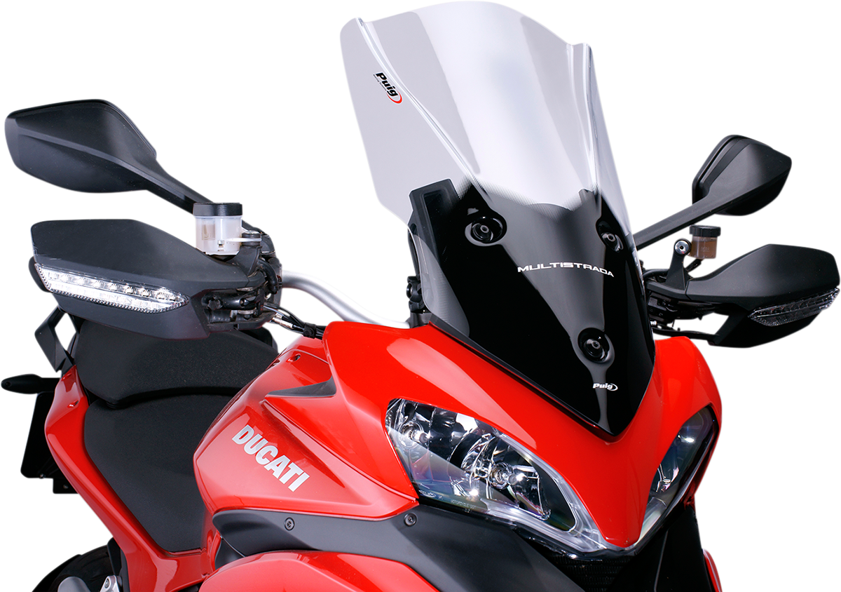 PUIG HI-Tech Parts Touring Windscreen - 22-1/2" - Smoke - Multistrada 1200