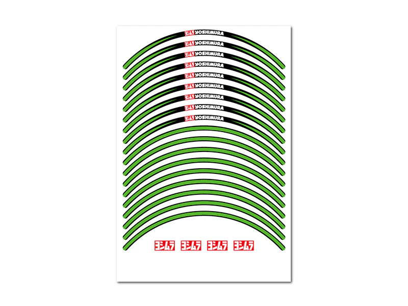 Yoshimura 12 Inch Wheel Rim Sticker Type-A - Green