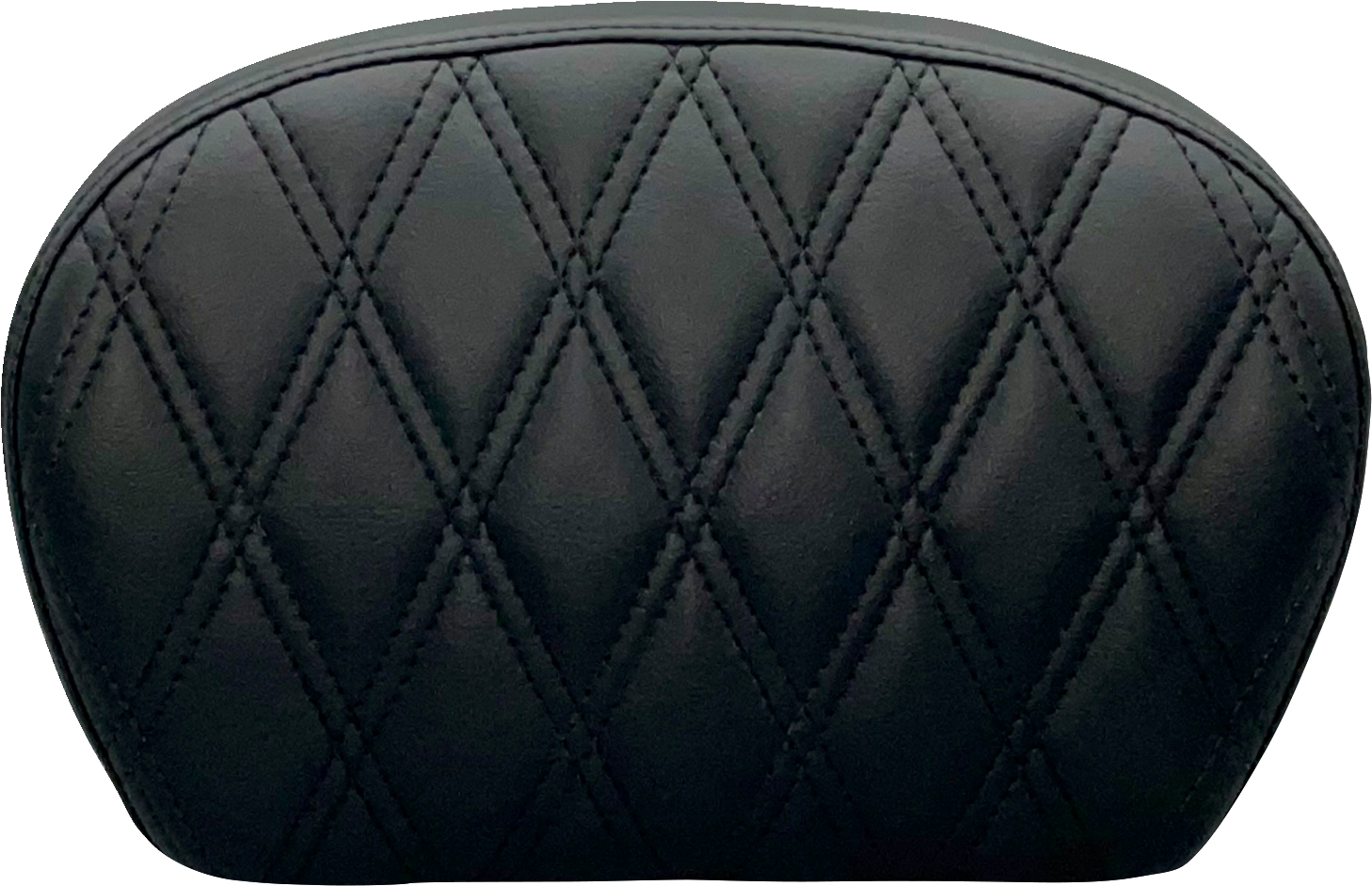 Le Pera Sissy Bar Pad - Large - Vinyl - Double Diamond - Dull Black