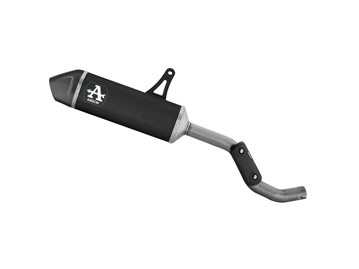 72666AKN Indy Race Aluminium Dark Slip On With Carbon End Cap