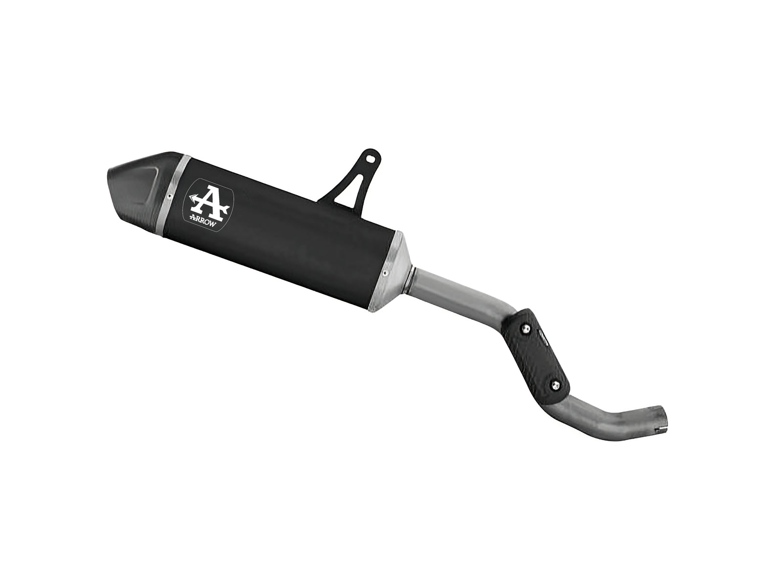 72666AKN Indy Race Aluminium Dark Slip On With Carbon End Cap