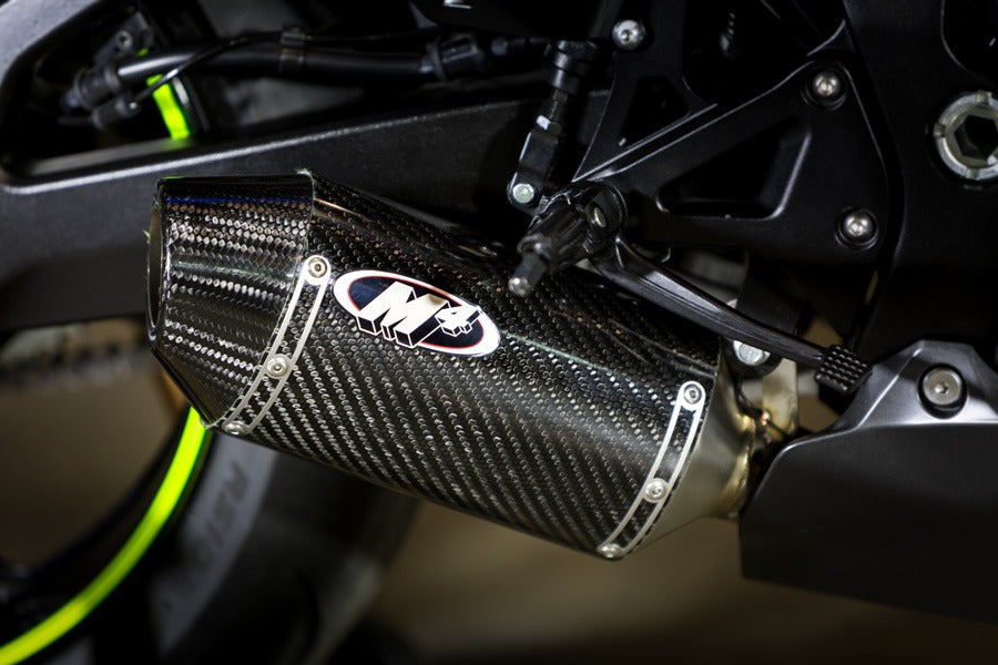 M4 Exhaust 2017 GSXR 1000 Full System with Carbon Fiber Street Slayer Muffler detail1